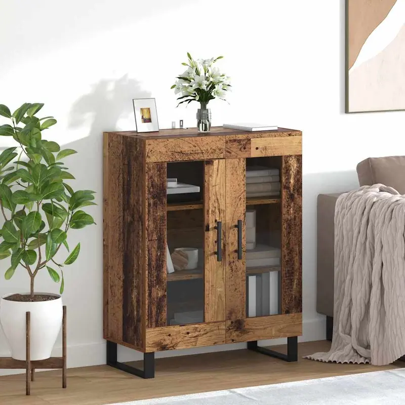 Vitrina Madera Vieja 69,5 x 34 x 90 cm Madera contrachapada