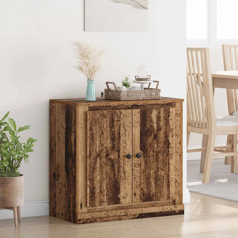 Vitrina madera vieja 70 x 35,5 x 67,5 cm madera contrachapada
