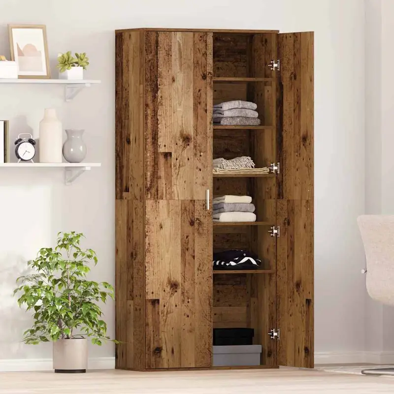 Vitrina Madera Vieja 80 x 35 x 180 cm Madera contrachapada