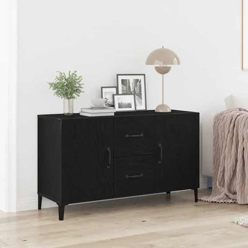 Vitrina Roble Negro 100 x 36 x 60 cm Madera contrachapada