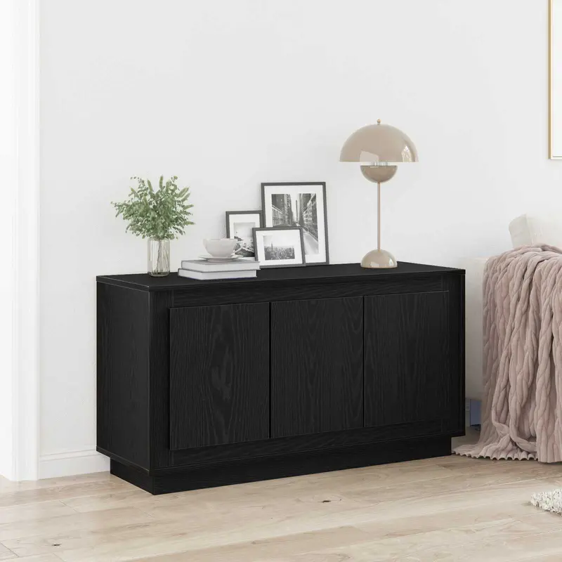 Vitrina Roble Negro 102 x 35 x 55 cm Madera contrachapada