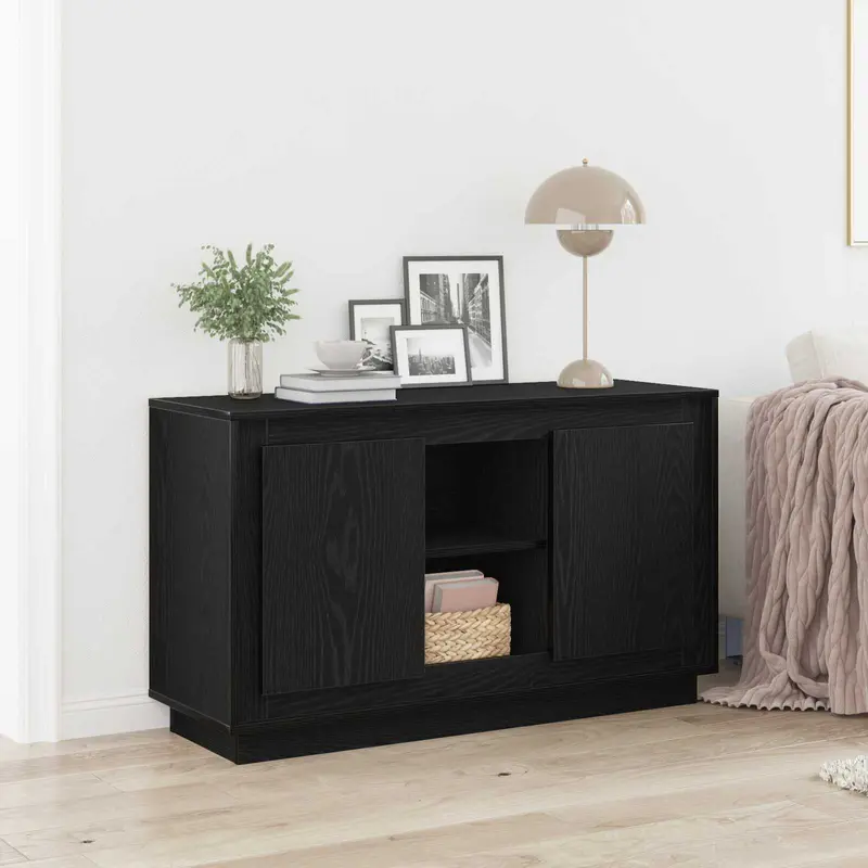 Vitrina Roble Negro 102 x 35 x 60 cm Madera contrachapada