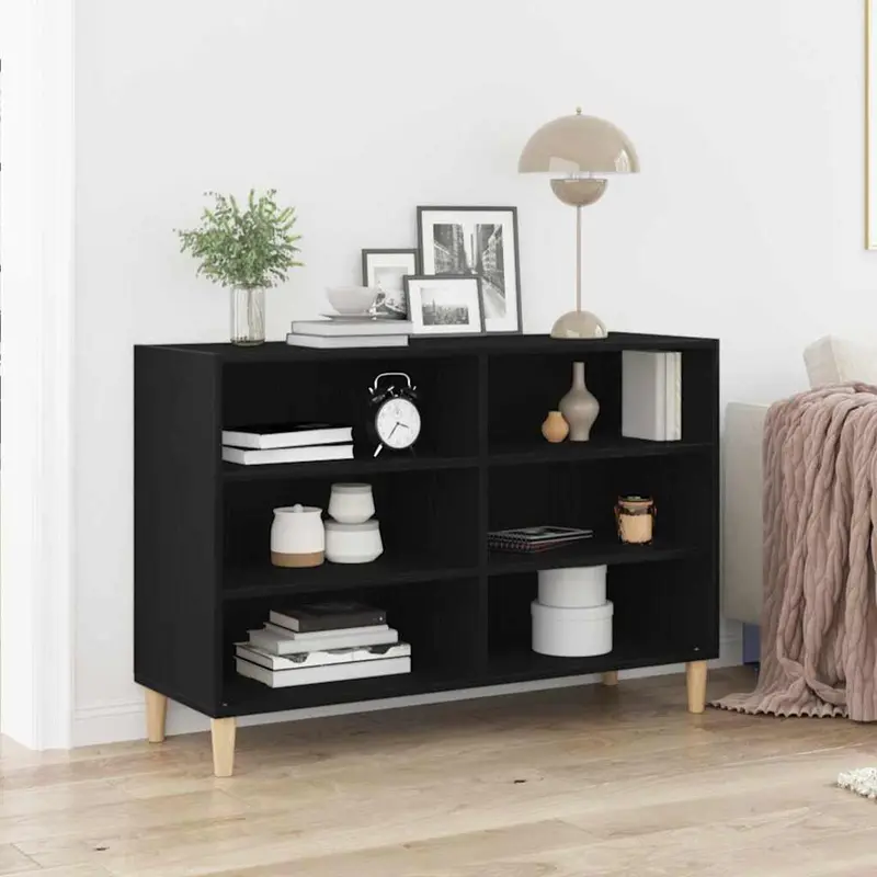Vitrina Roble Negro 103,5 x 35 x 70 cm Madera contrachapada