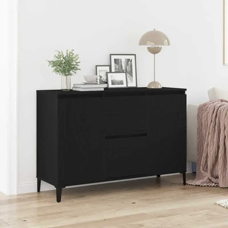 Vitrina Roble Negro 104 x 35 x 70 cm Madera contrachapada