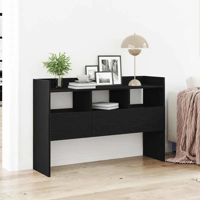 Vitrina Roble Negro 105 x 30 x 70 cm Madera contrachapada