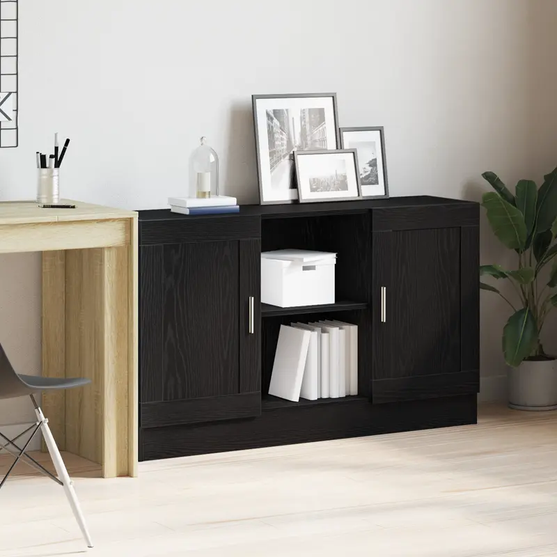 Vitrina Roble Negro 120 x 30,5 x 70 cm Madera contrachapada