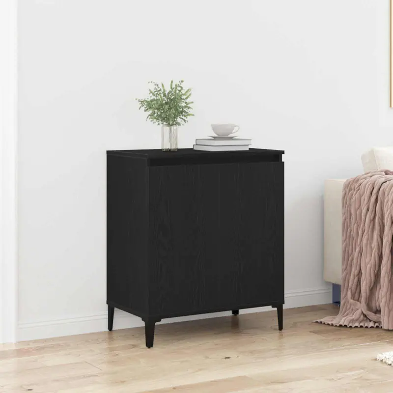 Vitrina Roble Negro 60 x 35 x 70 cm Madera contrachapada