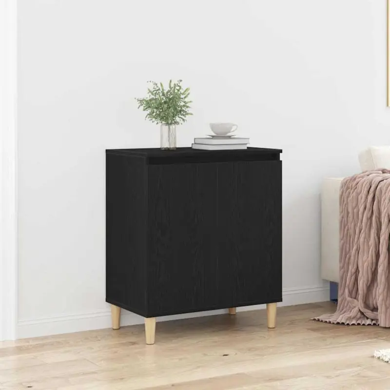 Vitrina Roble Negro 60 x 35 x 70 cm Madera contrachapada