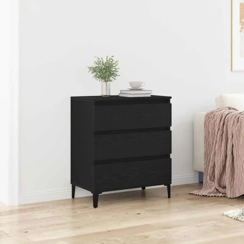 Vitrina Roble Negro 60 x 35 x 70 cm Madera contrachapada