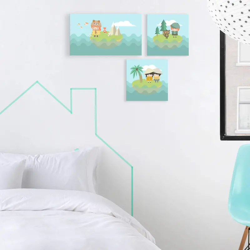 World map Lienzo 27x54 cm