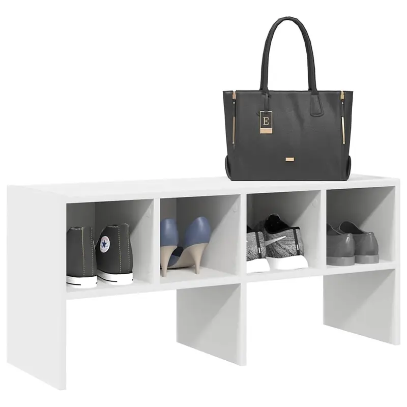 Zapatero apilable blanco 89,5x30x40 cm