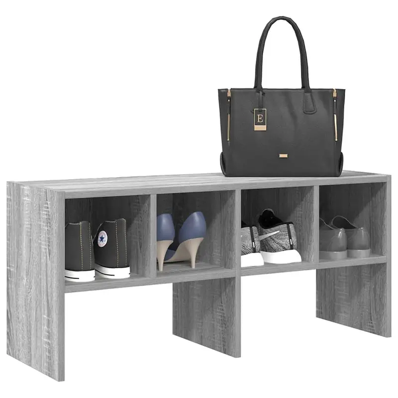 Zapatero apilable gris sonoma 89,5x30x40 cm