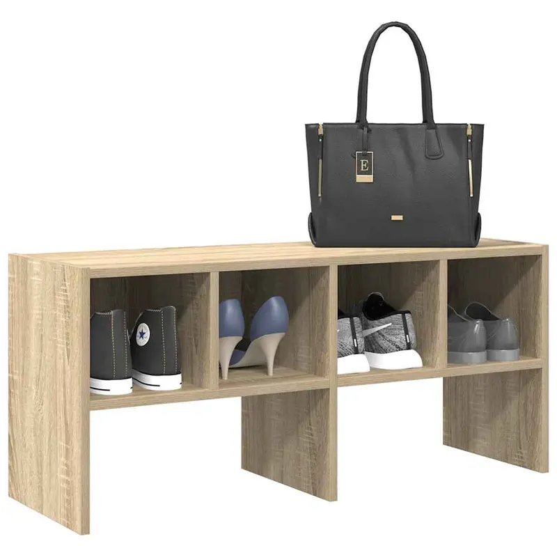 Zapatero apilable roble sonoma 89,5x30x40 cm