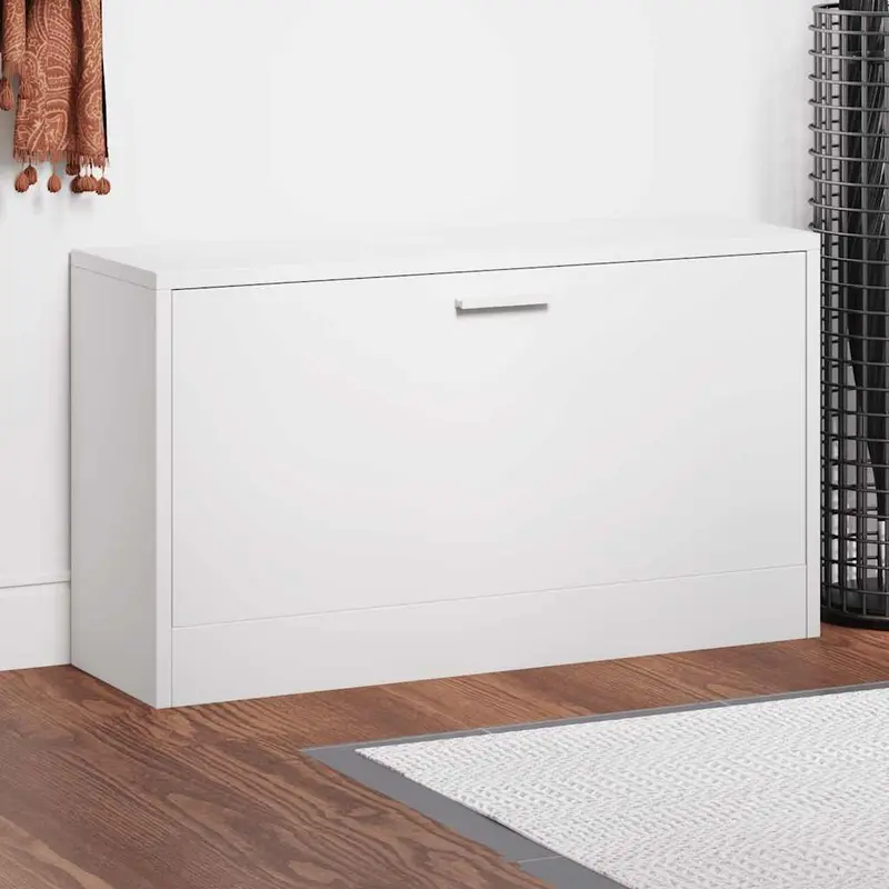 Zapatero blanco brillante 80x24x45 cm madera de ingeniería