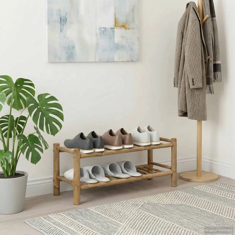 Zapatero con estante Natural 68 x 28 x 30 cm Bambú