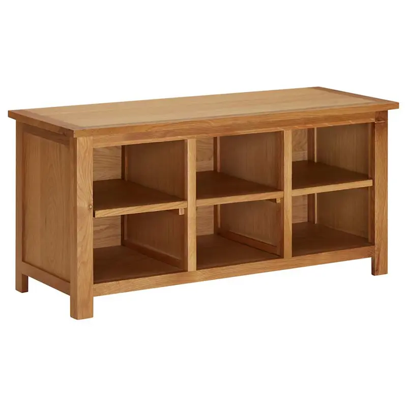 Zapatero de madera maciza de roble 90x37x45 cm
