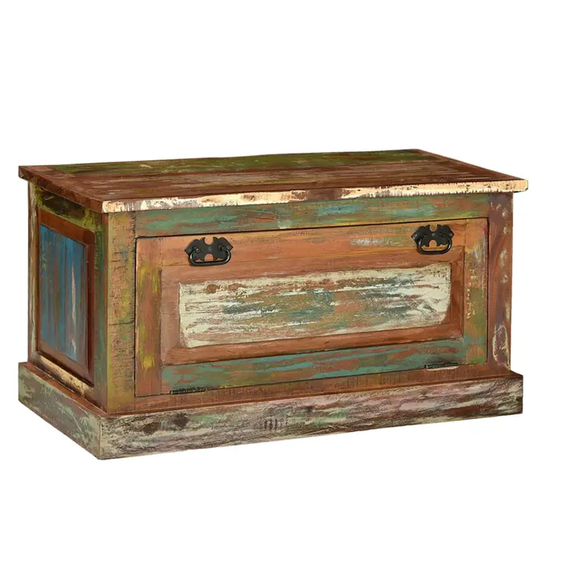 Zapatero de madera maciza reciclada