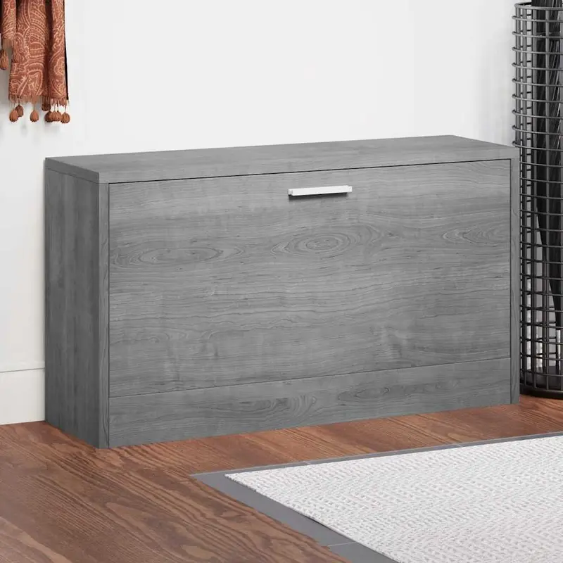Zapatero madera contrachapada gris Sonoma 80x24x45 cm