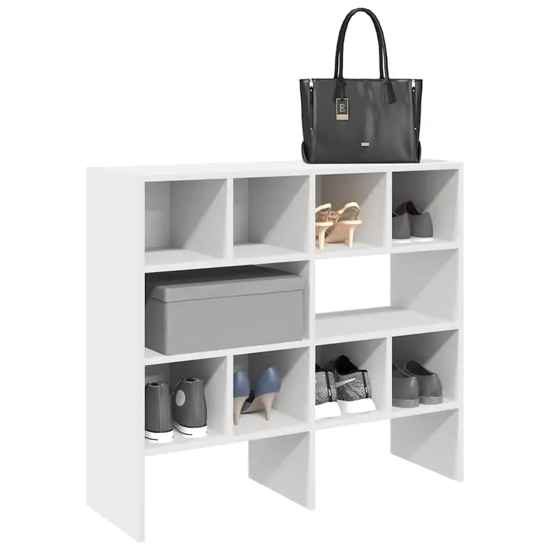 Zapateros 2 uds apilables blanco 89,5x30x40 cm